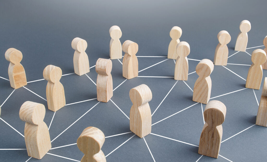 illustration of in-person interaction